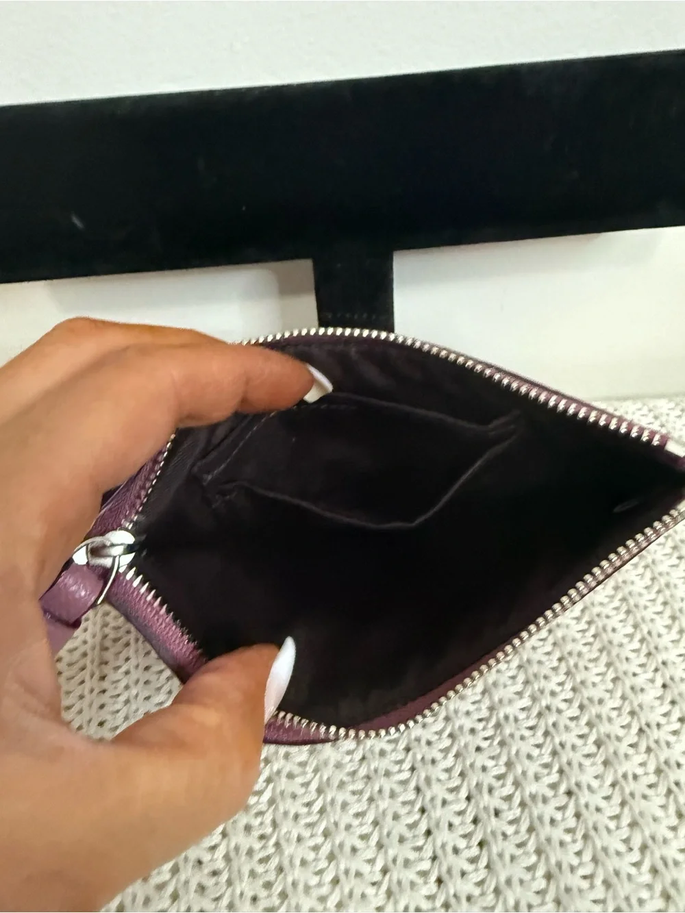 Coach Glitter Zip Pouch/wristlet  in Magenta